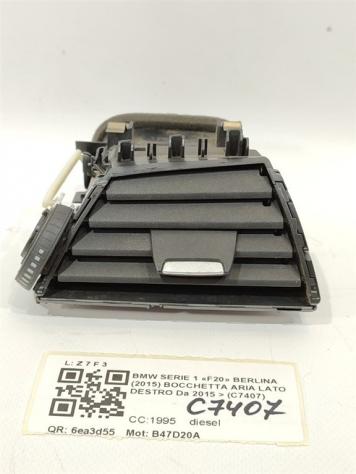 BOCCHETTA ARIA CRUSCOTTO DX BMW Serie 1 F20 B47D20A (1119)