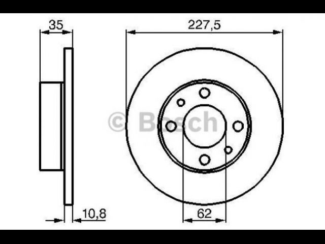Disco Freno Bosch 0986478063 Fiat, Seat, Lancia