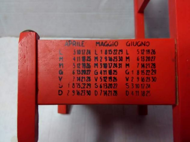 GADDGET PUBBLIICITARIO , SEDIOLINA CON CALENDARIO VINTAGE - Foto 2