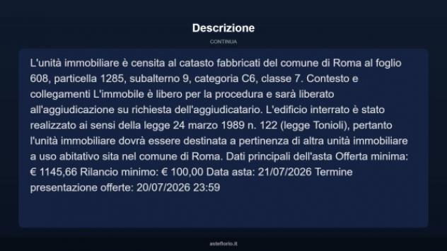 Immobile in asta di 15 m² in vendita a Roma - Foto 10