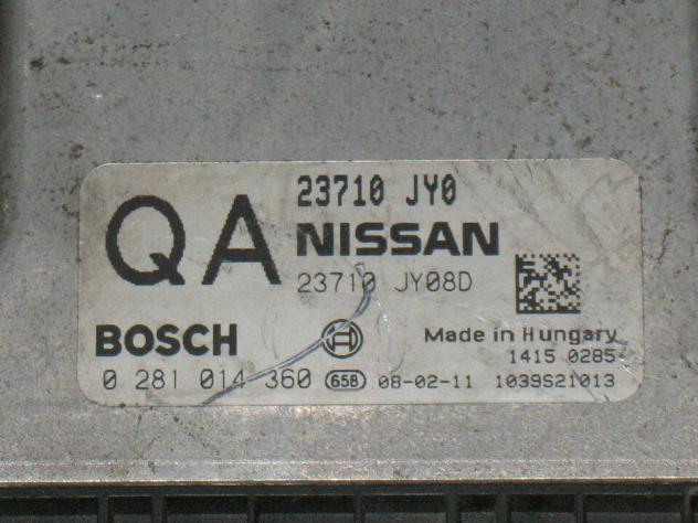 281014360 ECU RENAULT KOLEOS 2.0 4X4 0281014360 23710 JY0 QA 23710JY0 - Foto 2