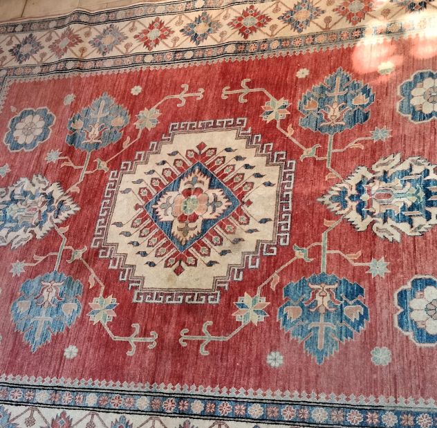 Tappeto Pakistano rosso-blu