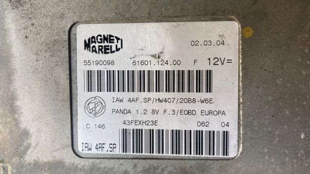 Centralina motore Fiat Panda 169 1.2 del 2004 (55190098) - Foto 2
