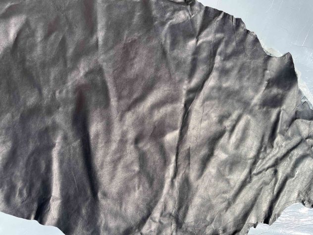 Pelle camoscio nero accoppiata – Sp. 1,7 - Foto 5