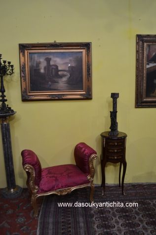 Tavolino tondo intarsiato stile Luigi XV - Foto 3