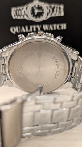 Orologio da uomo in acciao, quadrante chiaro - Foto 3