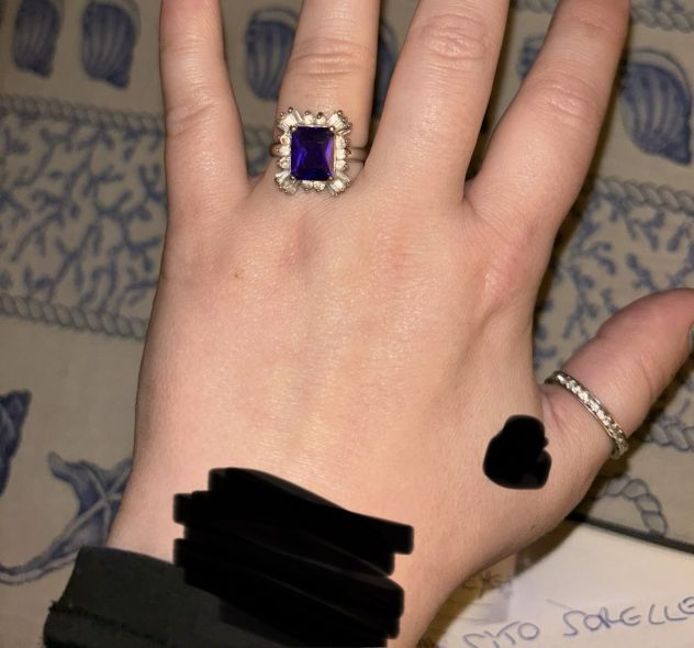 ANELLO IN OTTIME CONDIZIONI,MISURA REGOLABILE,BIGIOTTERIA,DA DONNA,IN METALLO E - Foto 2