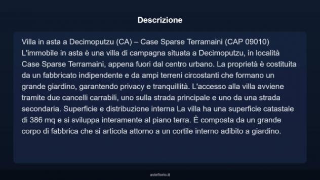 Immobile in asta di 386 m² con più di 5 locali e box auto in vendita a Decimoputzu - Foto 17