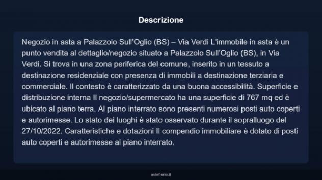 Immobile in asta di 767 m² in vendita a Palazzolo sull'Oglio - Foto 4