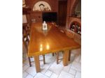 Tavolo in rovere massello 3m x 1m da taverna / agriturismo + 8 sedie