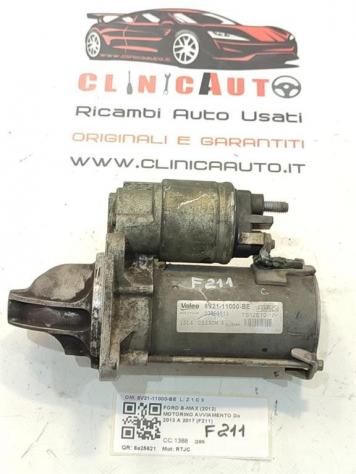 MOTORINO D' AVVIAMENTO FORD B - Max Berlina 8V21-11000-BE RTJC bifuel/gas 1388 (12) - Foto 3