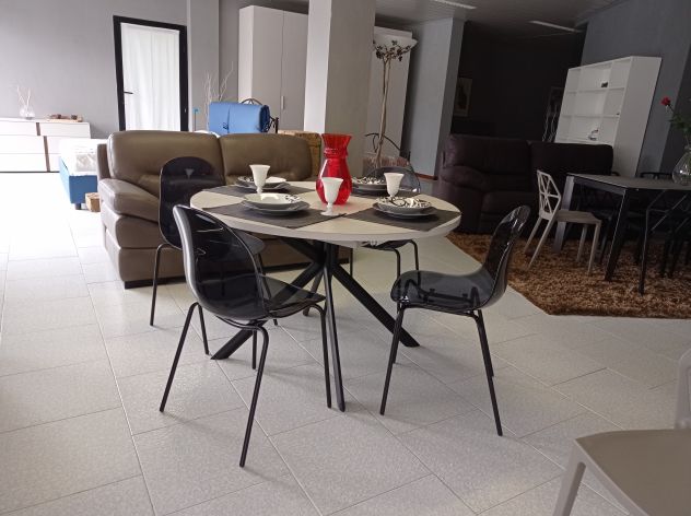 Tavolo rotondo allungabile piano in ceramica - Foto 6