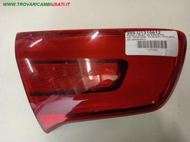 FANALE POST. SX PARTE INT. 999-U1310612 Parti elettriche Fanaleria Fanali Fanale post. sx. KIA - SPORTAGE - 01-03-2014 - 01-01-2016