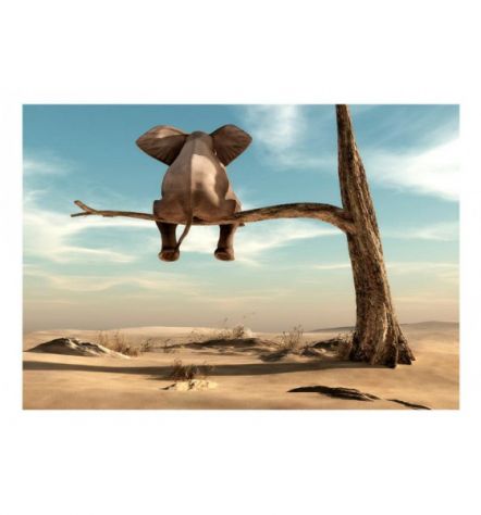 Fotomurale Adesivo Con Un Elefante Su Un Albero Arredalacasa - Foto 2