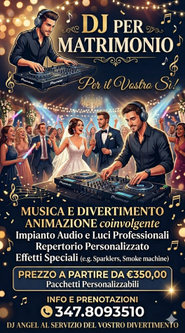 A PARTIRE DA SOLI 350 EURO FACCIO BALLARE IL TUO MATRIMONIO