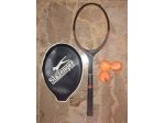 Racchetta Tennis Nava Vintage legno con Custodia e 3 palline vintage mai usate