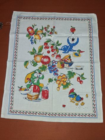 3 Strofinacci Canovacci Cucina Lino e Cotone Disney - Proverbio Irlandese - Foca - Foto 9