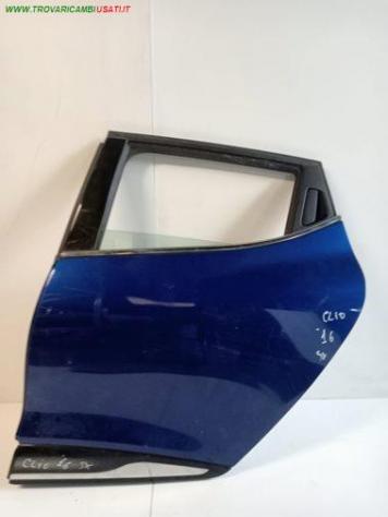 PORTA POST.S. BLU SE 999-U1308236 Carrozzeria  Lamierati esterni  Porte  Porta post. sx. RENAULT - CLIO IV  01-10-2012 - 2019