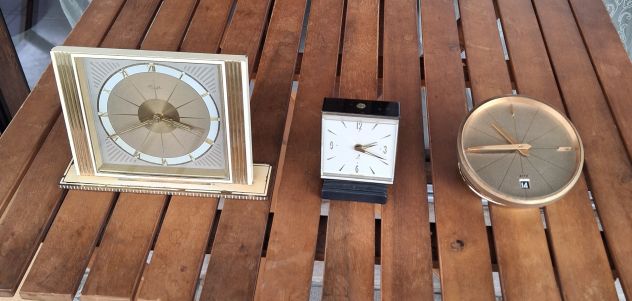 Trittico orologi sveglia vintage da tavolo marchi Kinze -Ritz e Jaz, funzio