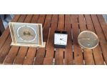 Trittico orologi sveglia vintage da tavolo marchi Kinze -Ritz e Jaz, funzio