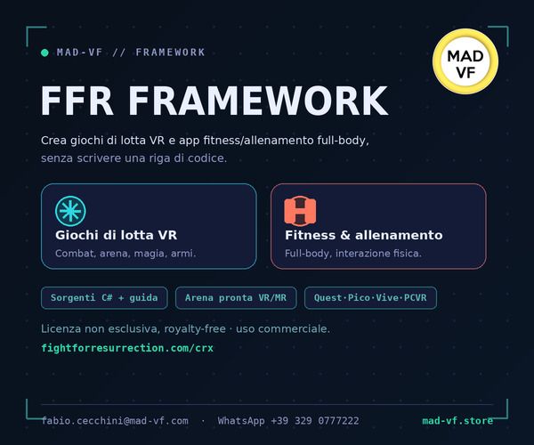 JustVR e FFR Framework — crea VR e giochi di lotta SENZA codice - Foto 3