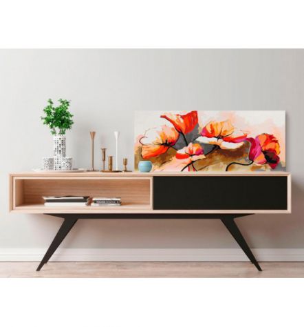 Quadro Fai Da Te 100x40 Cm. Fiori ARREDALACASA Spedizione Gratis - Foto 2