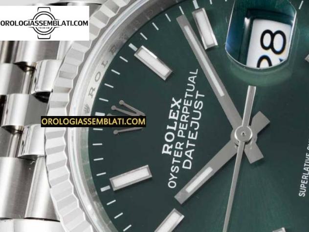 Replica Rolex DATEJUST 36 SS 116234 1:1 BEST EDITION ACCIAIO 904L QUADRANTE VERDE SUNDUST SUL BRACCIALE JUBILEE 3235 - Foto 14