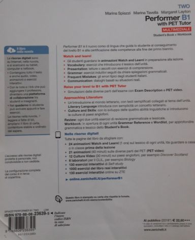 Libro inglese quarto superiori Performer B1. 9788808236395 - Foto 2