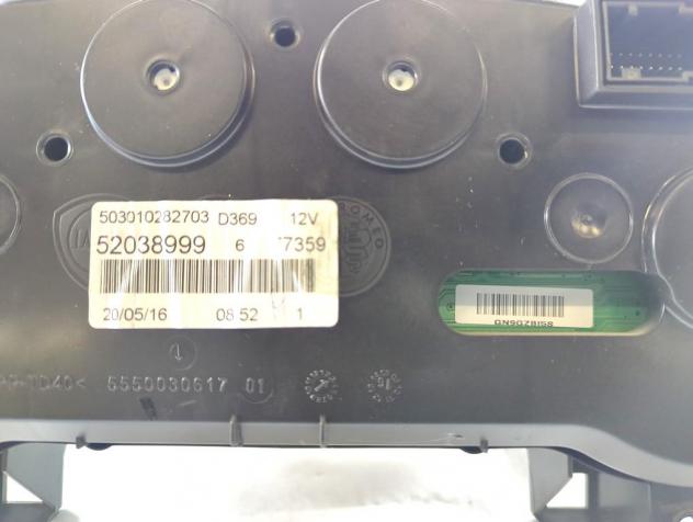 52038999 QUADRO STRUMENTI CONTACHILOMETRI FIAT PUNTO 1.4 M 57KW 5M 5P (2016) RICAMBIO USATO - Foto 5