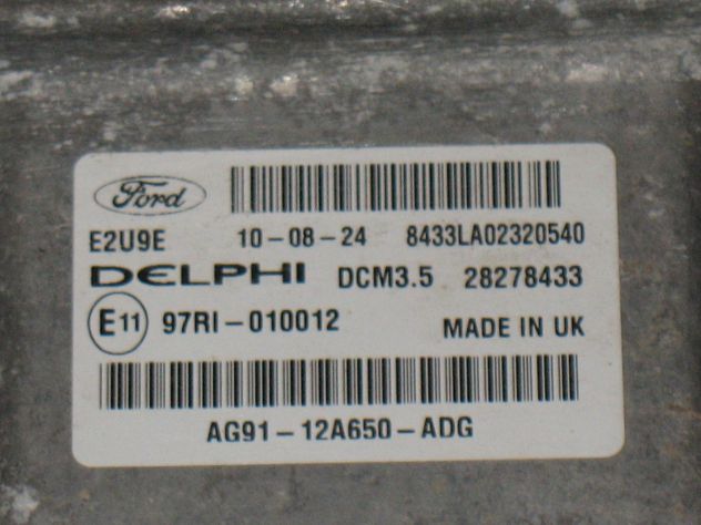 AG91-12A650-ADG ECU FORD DCM3.5 AG9112A650ADG E2U9E 97RI-010012 97RI010012 - Foto 2