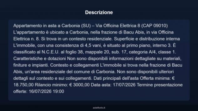 Immobile in asta di 66 m² in vendita a Carbonia - Foto 3