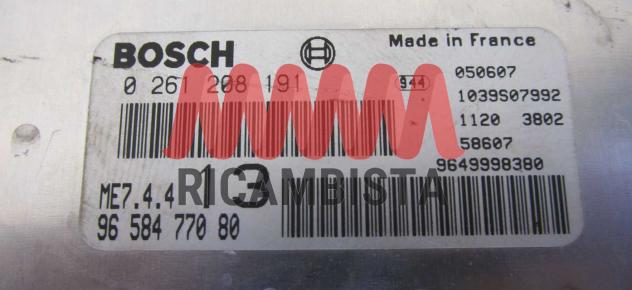0261208191 9658477080 Peugeot 1007 1.6 centralina motore Bosch - Foto 2
