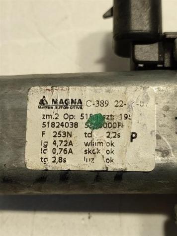 MOTORINO ALZAVETRO ANTERIORE DESTRA FIAT 500 Serie 51824038 5360000FI 169A1000 (0714) - Foto 3