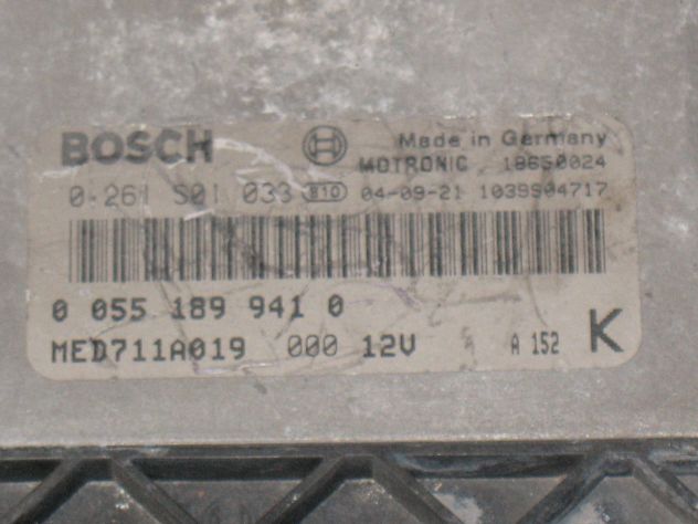 0261S01033 00551899410 ECU CENTRALINA ALFA ROMEO GT MED711A019 - Foto 2