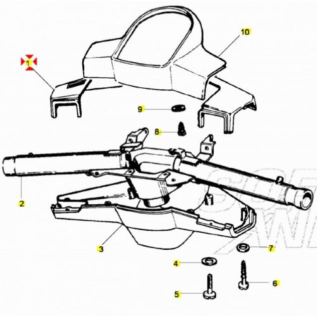 Coprimanubrio superiore Piaggio Vespa Cosa 2 - 917300 - Foto 5
