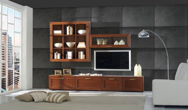 NUOVA LIBRERIA A GIORNO CM 120x120 DI VERO LEGNO, FINITURA BIANCO LACCATO - Foto 8