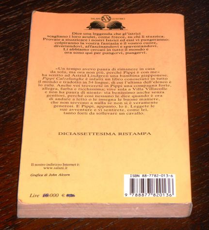 PIPPI CALZELUNGHE, ASTRID LINDGREN, Adriano Salani Editore 2001. - Foto 4