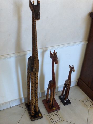 Trio Antche Sculture Giraffe - Foto 5