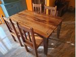 Tavolo palissandro indiano (Sheesham) + 4 sedie