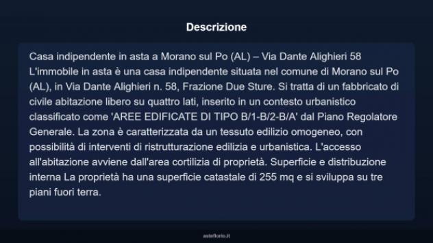 Immobile in asta di 255 m² con più di 5 locali in vendita a Morano sul Po - Foto 4