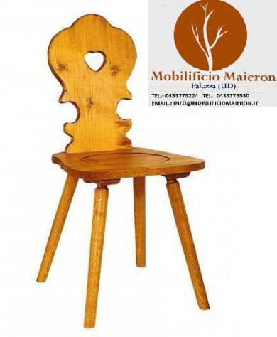 Sedie rustiche in legno nuove Per Arredamento Ristorante Bar Pizzeria