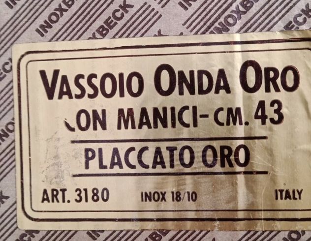 vassoio onda oro Inoxbeck - Foto 4