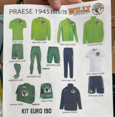 PRAESE CALCIO KIT COMPLETO CON BORSONE - Foto 2