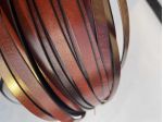 T1 Nastro in pelle a vegetale anilina brandy H 12 mm - L 250 mt