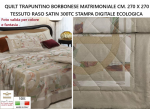 BORBONESE COPRILETTO QUILT TRAPUNTINO MATRIMONIALE cm. 270 x 260