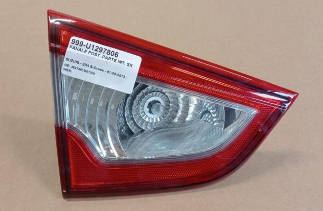 FANALE POST. PARTE INT. SX 999-U1297806 Parti elettriche  Fanaleria  Fanali  Fanale int. post. s SUZUKI - SX4 S-Cross - 01-09-2013 - 01-08-2016