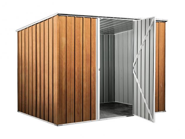 Box prefabbricato, casetta da giardino in lamiera zincata. Capanno deposito attrezzi in Acciaio Zincato 2.60 x 1.85 m x h1.92 m - Peso 85 KG – 4,81 me - Foto 3