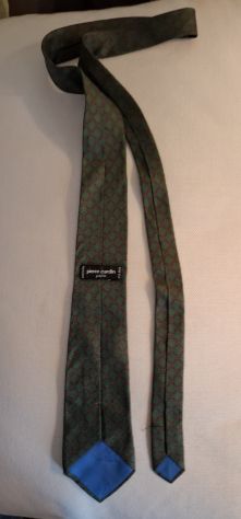 Pierre Cardin cravatta verde scuro con disegni in seta - Foto 2
