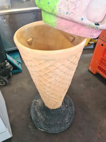 cestino decorativo a cono gelato usato - Foto 5