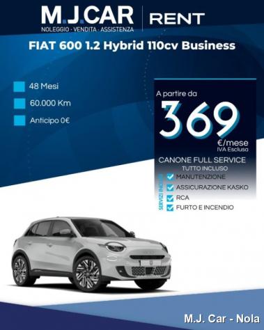 FIAT 600 Hybrid 110 CV DCT MHEV Business rif. 23776213